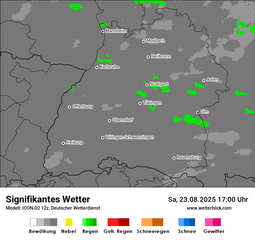 Modellkarten Signifikantes Wetter