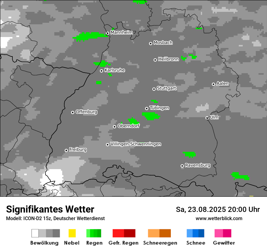 Modellkarten Signifikantes Wetter