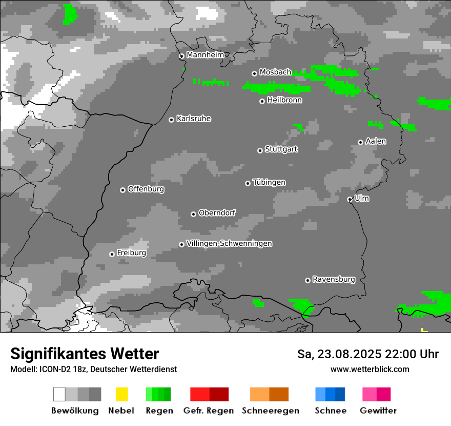 Modellkarten Signifikantes Wetter