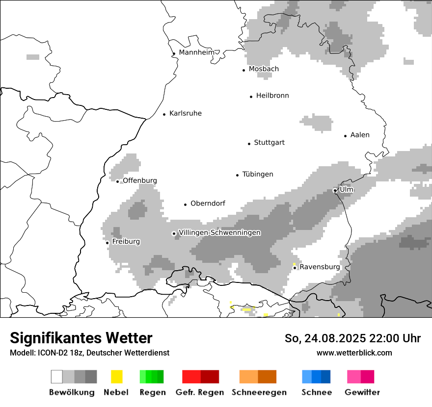 Modellkarten Signifikantes Wetter
