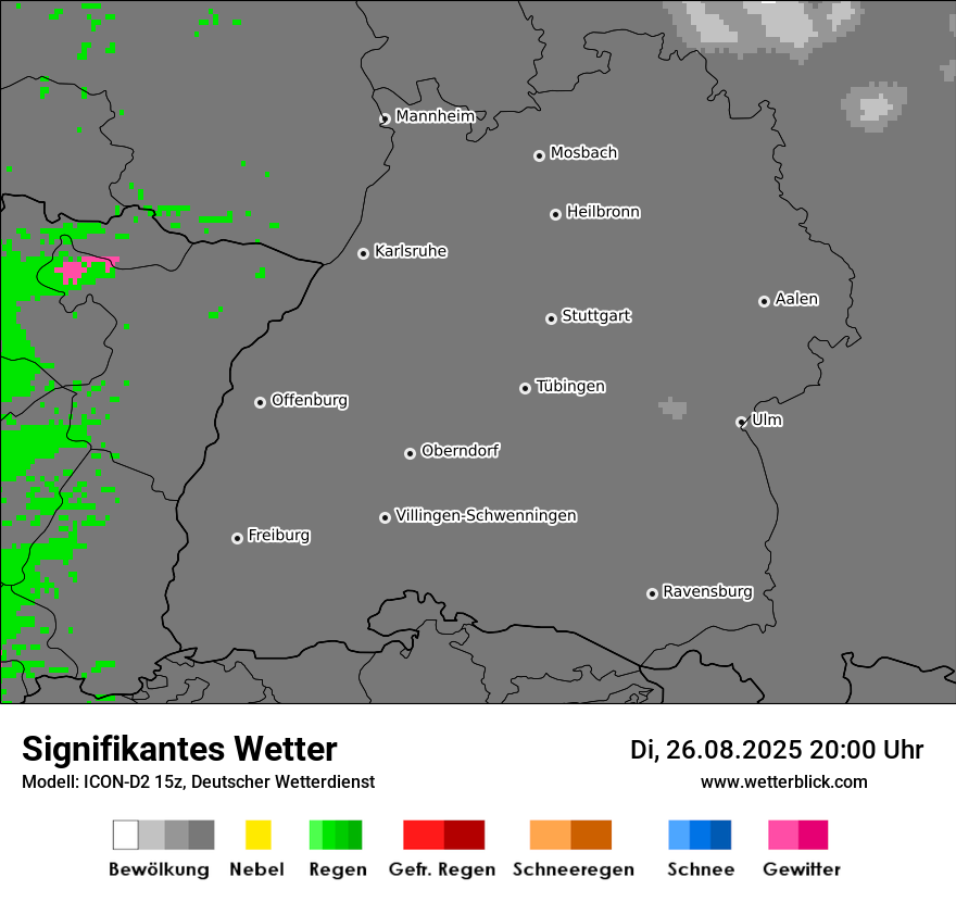 Modellkarten Signifikantes Wetter