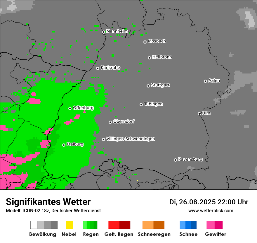 Modellkarten Signifikantes Wetter