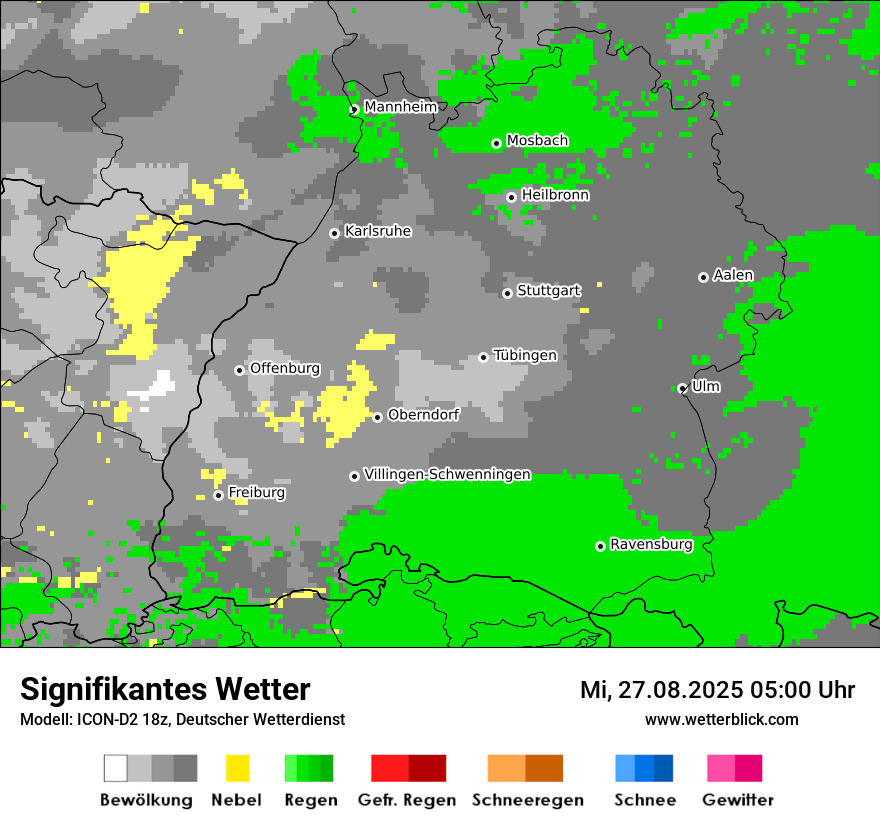 Modellkarten Signifikantes Wetter