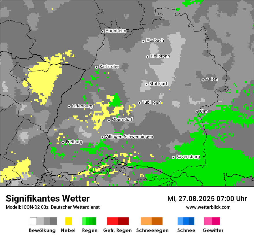 Modellkarten Signifikantes Wetter