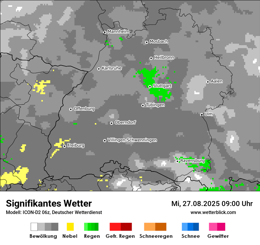 Modellkarten Signifikantes Wetter