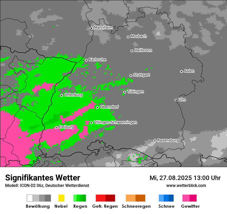 Modellkarten Signifikantes Wetter