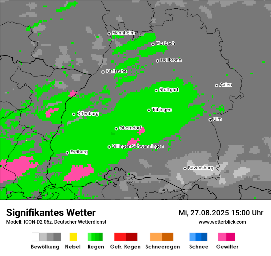 Modellkarten Signifikantes Wetter