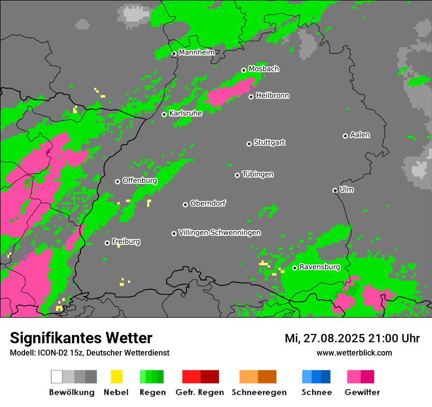 Modellkarten Signifikantes Wetter