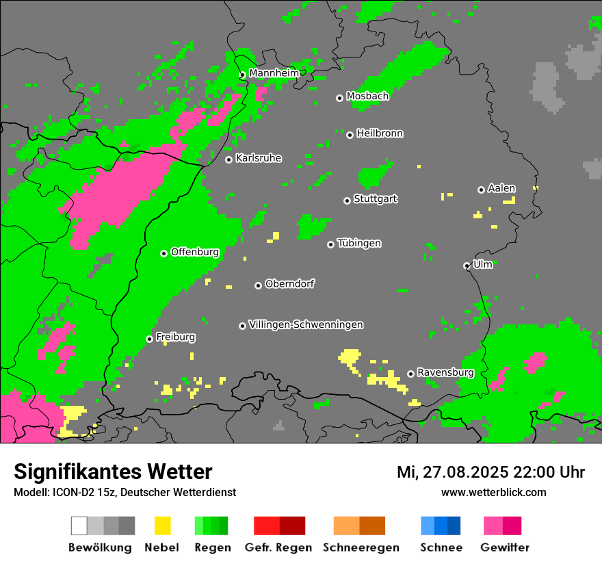 Modellkarten Signifikantes Wetter