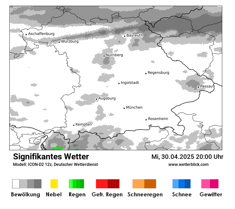 Modellkarten Signifikantes Wetter
