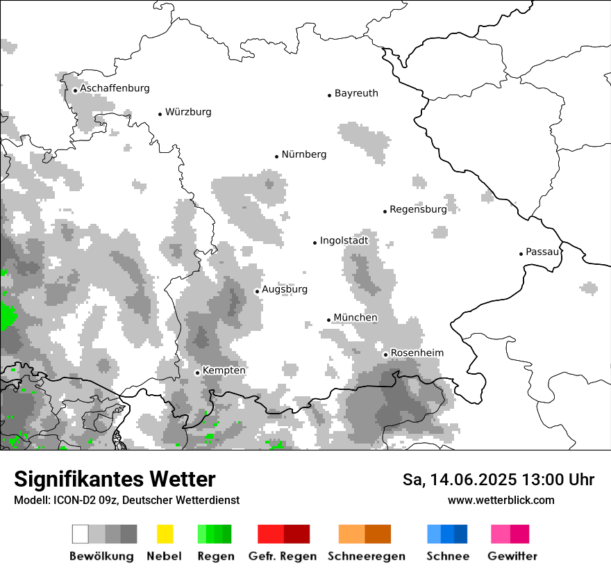 Modellkarten Signifikantes Wetter