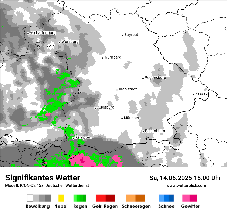 Modellkarten Signifikantes Wetter