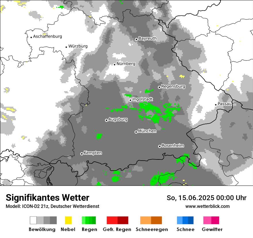 Modellkarten Signifikantes Wetter