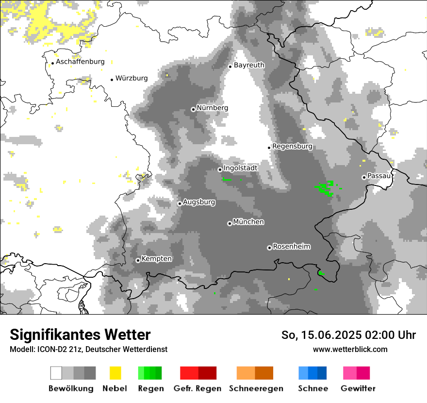 Modellkarten Signifikantes Wetter