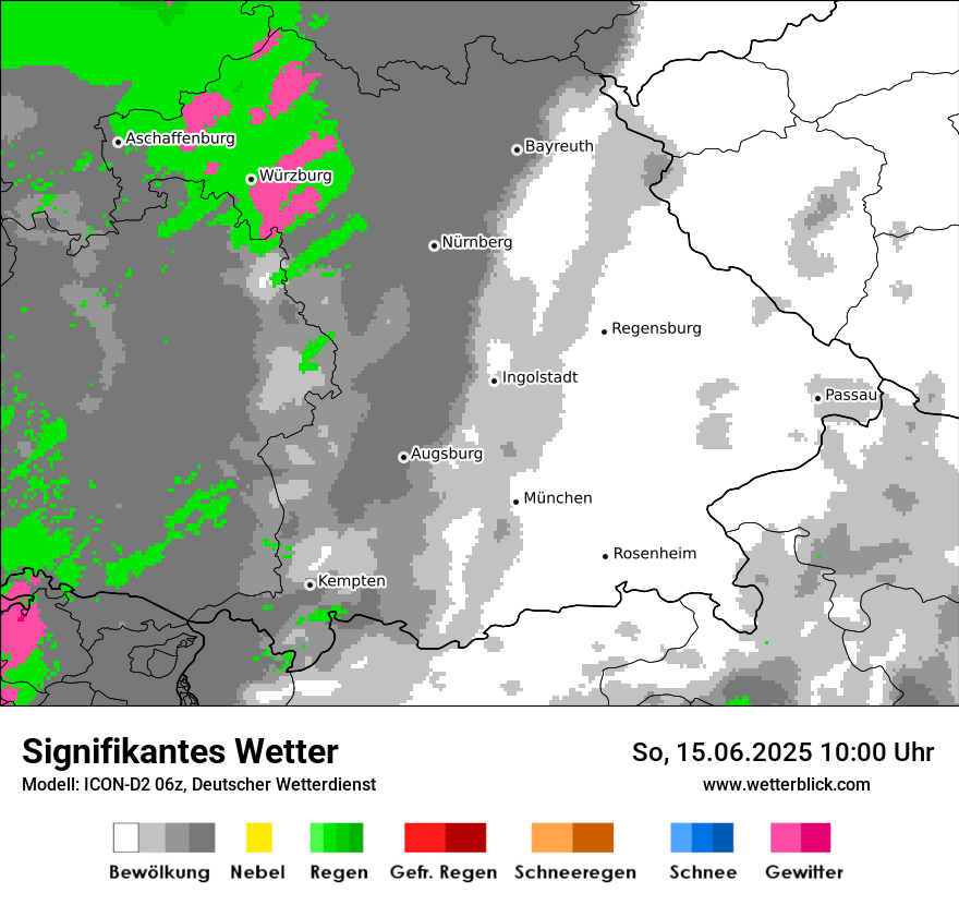 Modellkarten Signifikantes Wetter