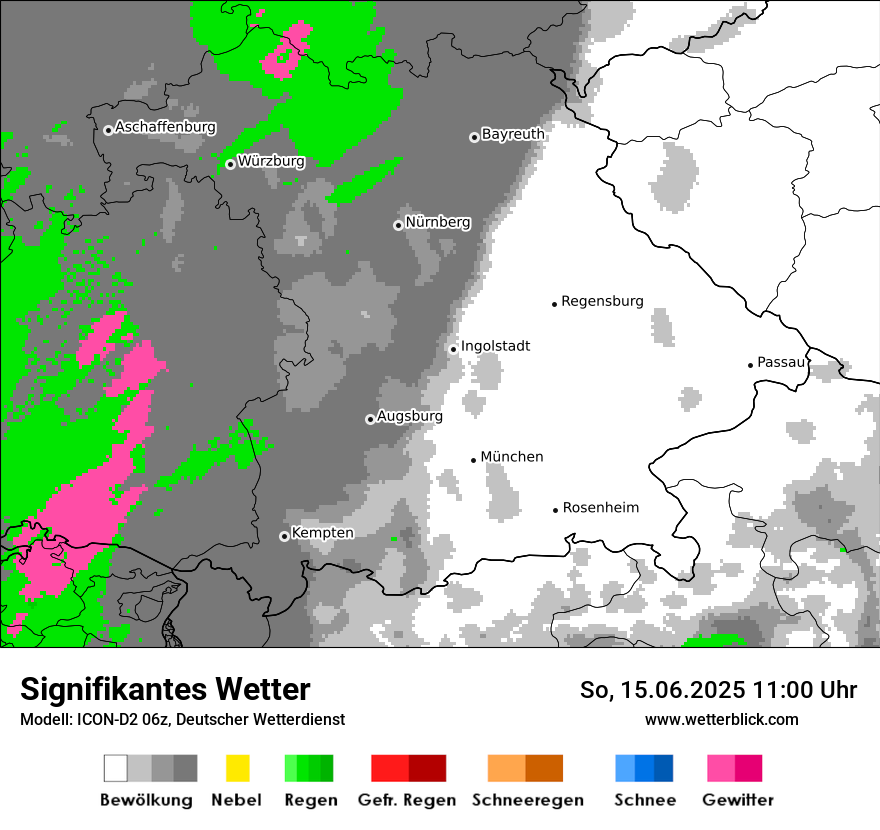 Modellkarten Signifikantes Wetter