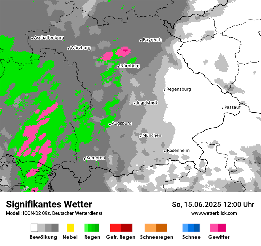 Modellkarten Signifikantes Wetter