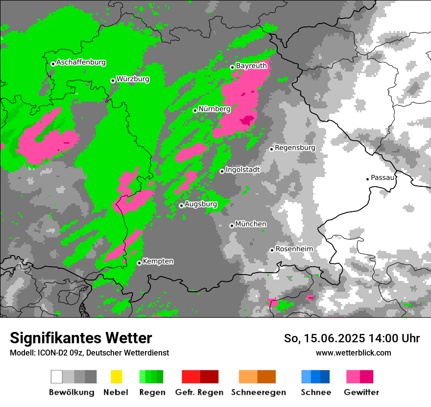 Modellkarten Signifikantes Wetter