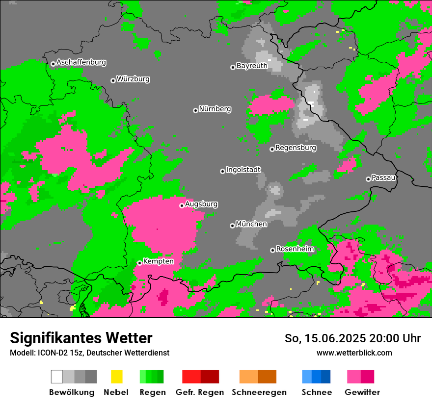 Modellkarten Signifikantes Wetter