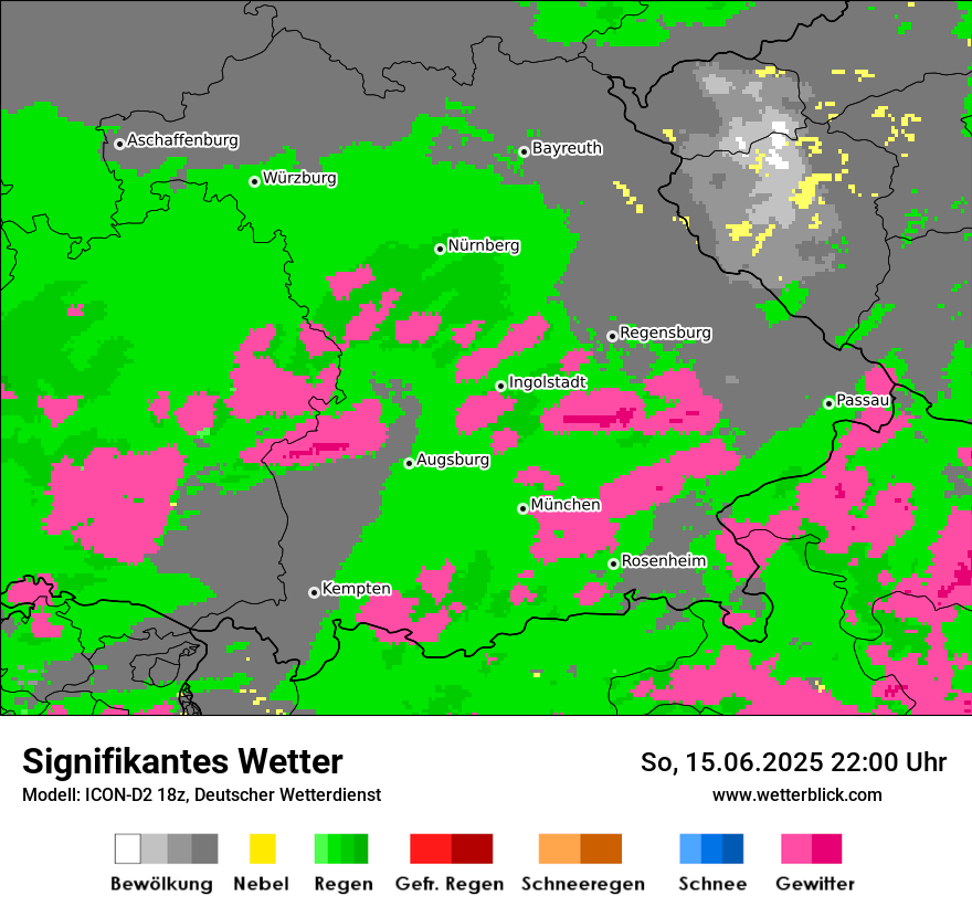 Modellkarten Signifikantes Wetter