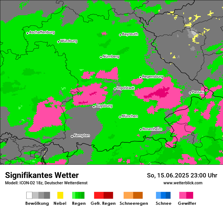 Modellkarten Signifikantes Wetter