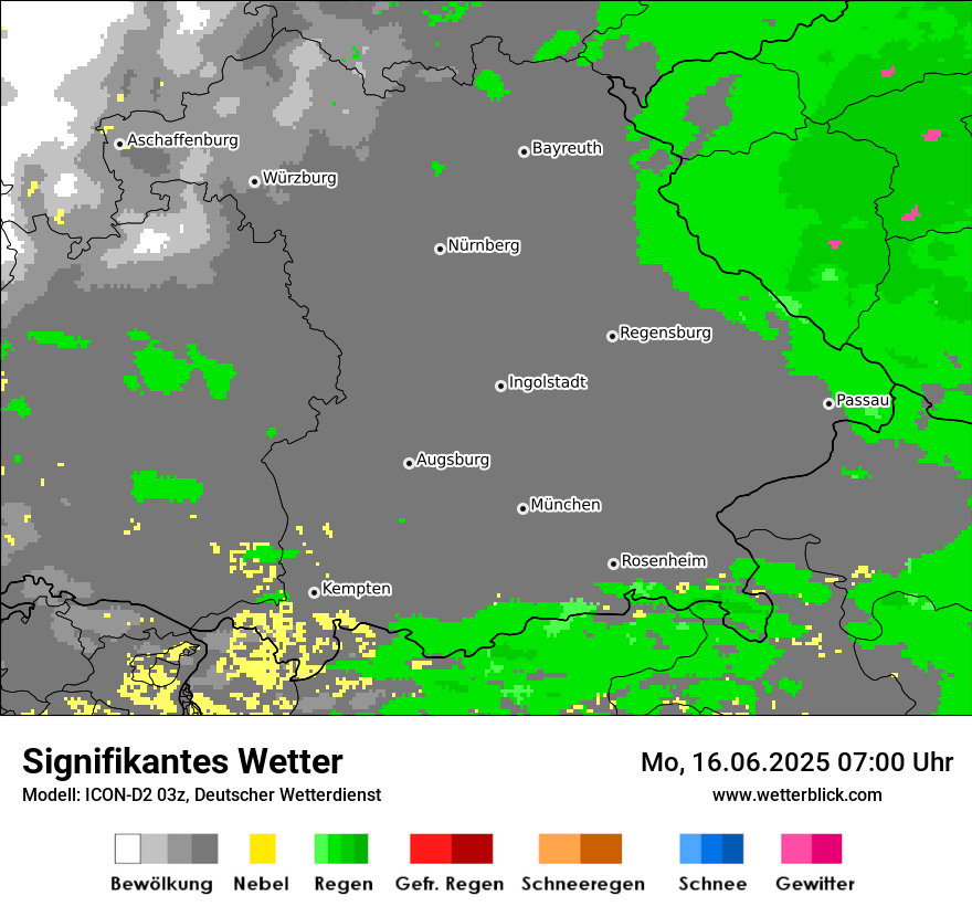 Modellkarten Signifikantes Wetter