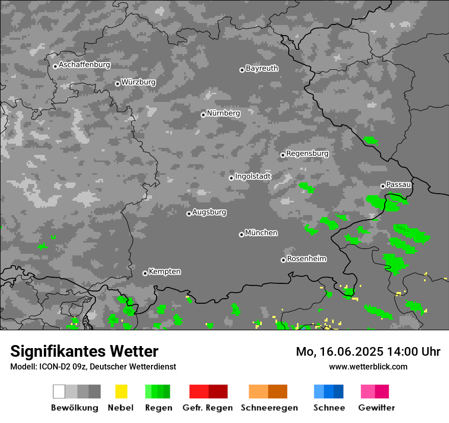 Modellkarten Signifikantes Wetter