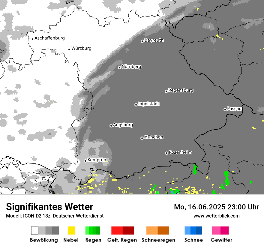 Modellkarten Signifikantes Wetter