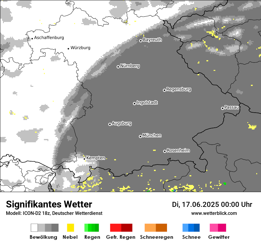 Modellkarten Signifikantes Wetter
