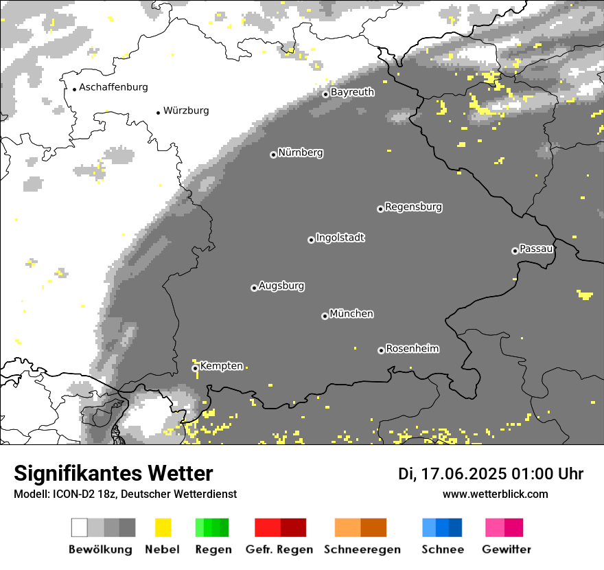 Modellkarten Signifikantes Wetter