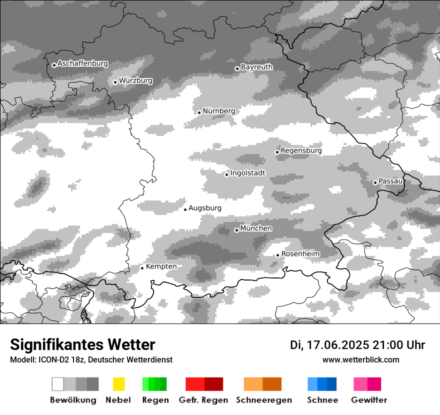 Modellkarten Signifikantes Wetter
