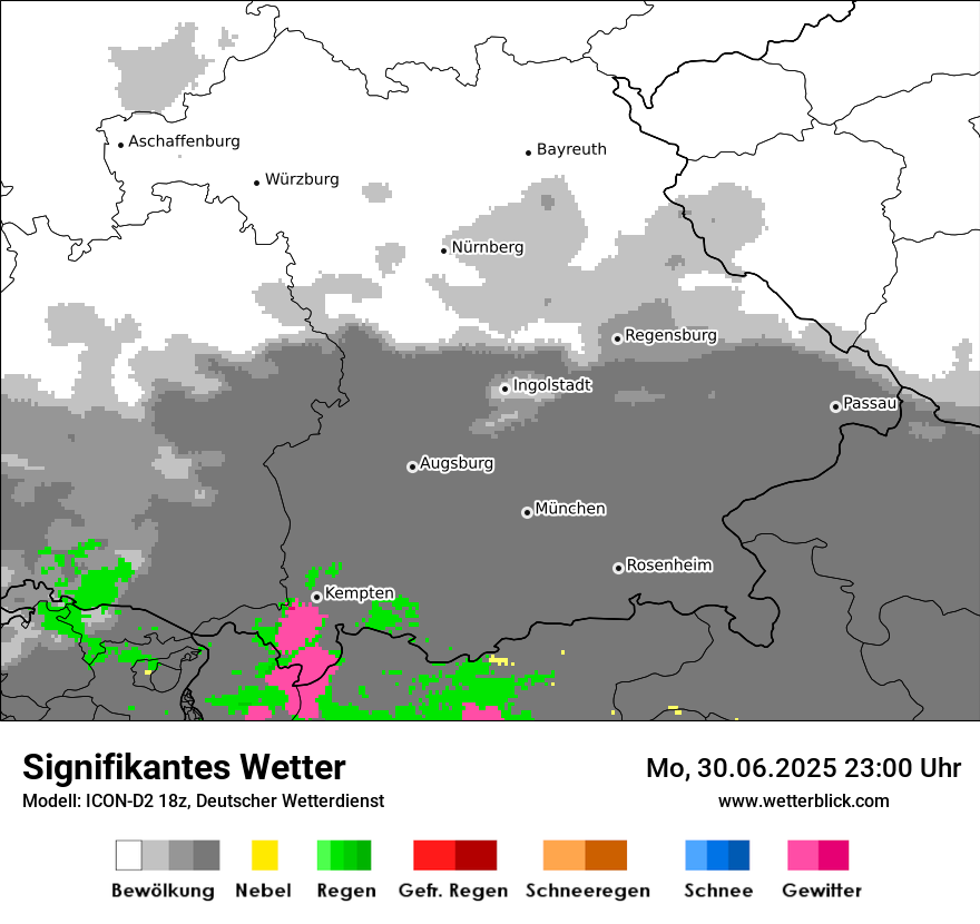 Modellkarten Signifikantes Wetter