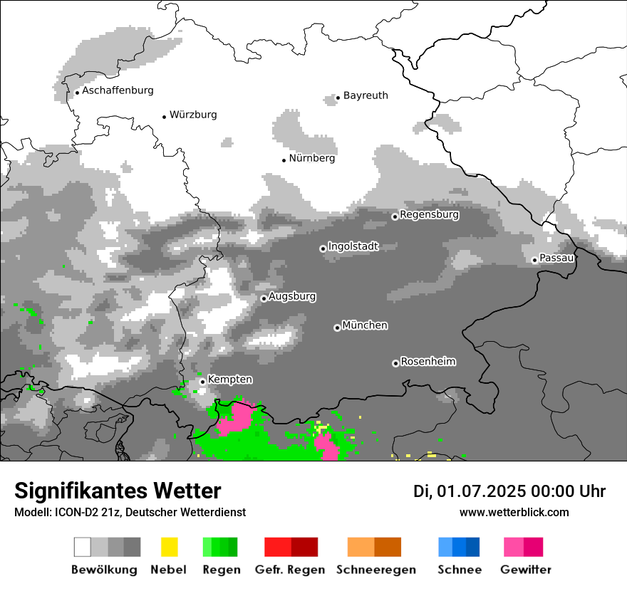 Modellkarten Signifikantes Wetter