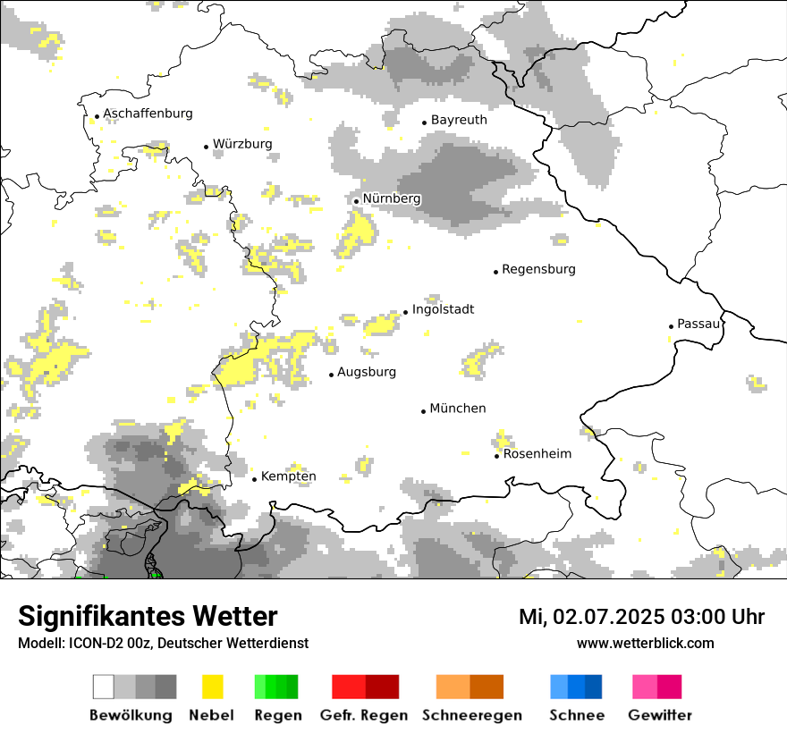 Modellkarten Signifikantes Wetter