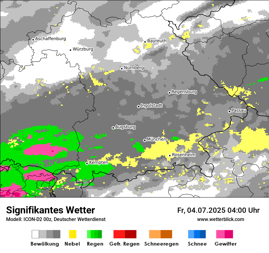 Modellkarten Signifikantes Wetter