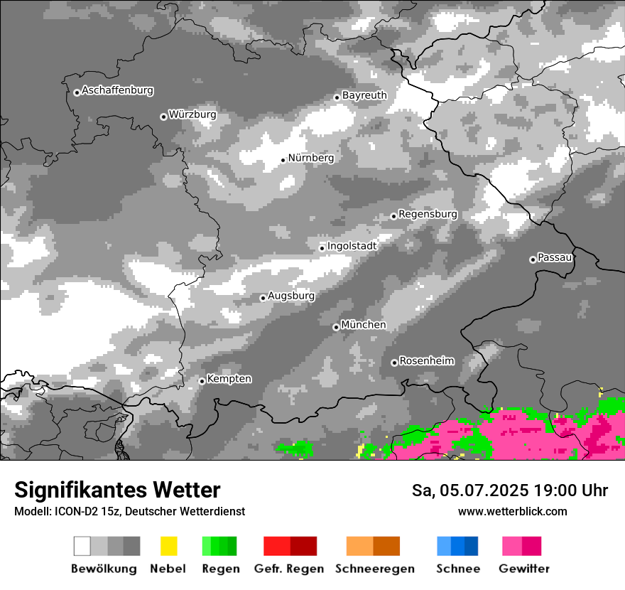 Modellkarten Signifikantes Wetter