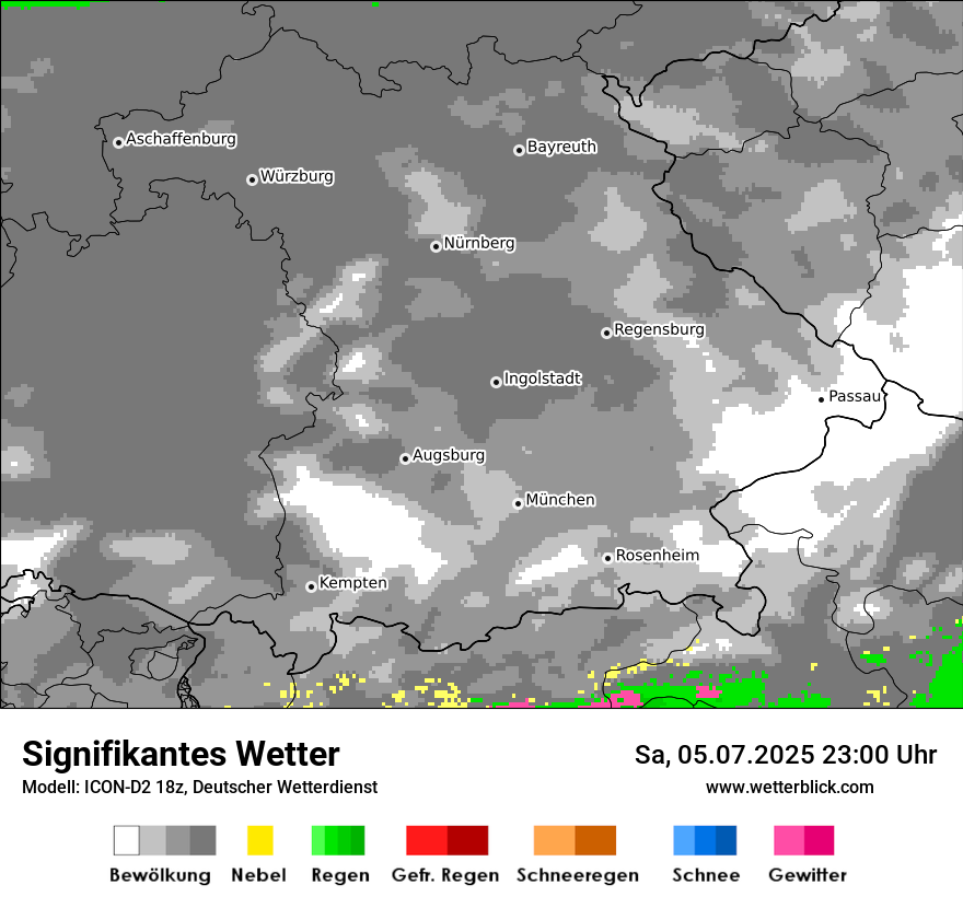 Modellkarten Signifikantes Wetter