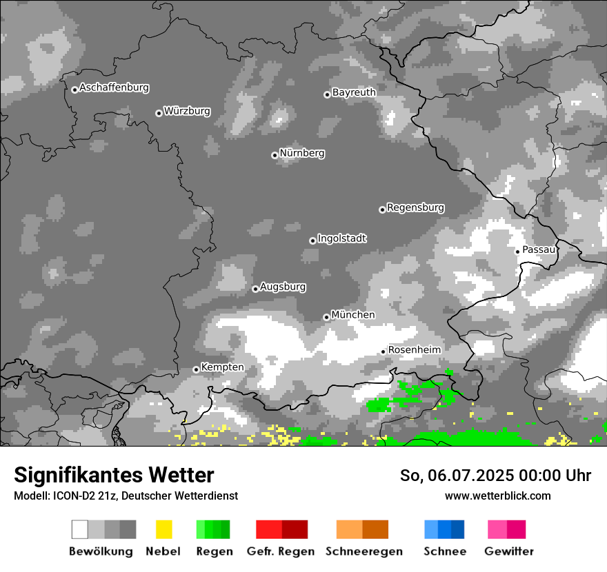 Modellkarten Signifikantes Wetter