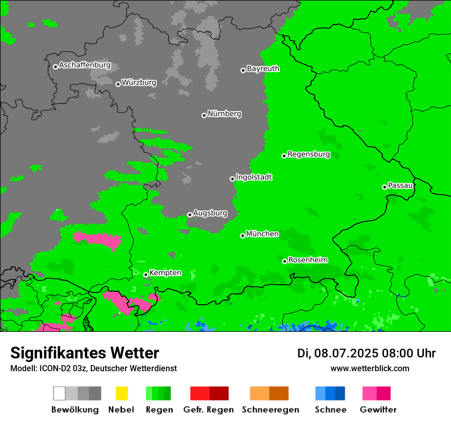 Modellkarten Signifikantes Wetter