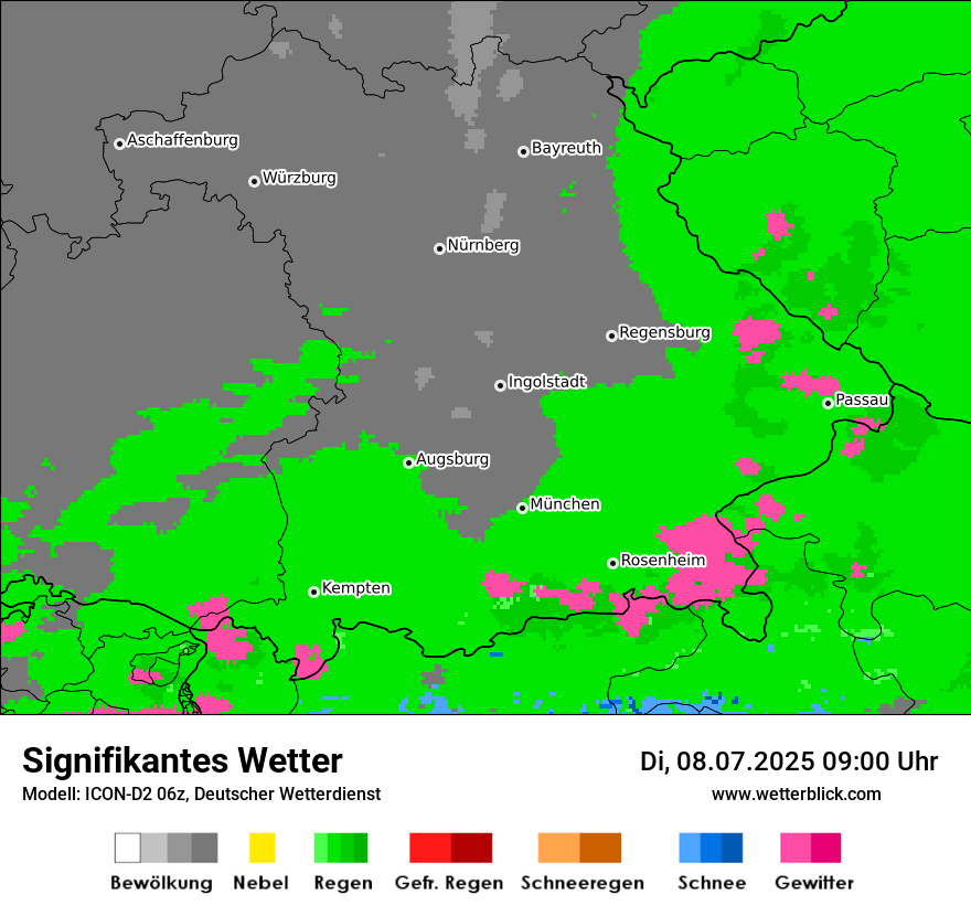 Modellkarten Signifikantes Wetter