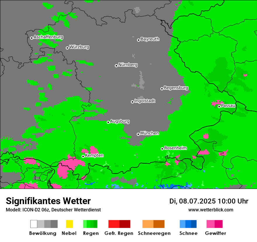 Modellkarten Signifikantes Wetter