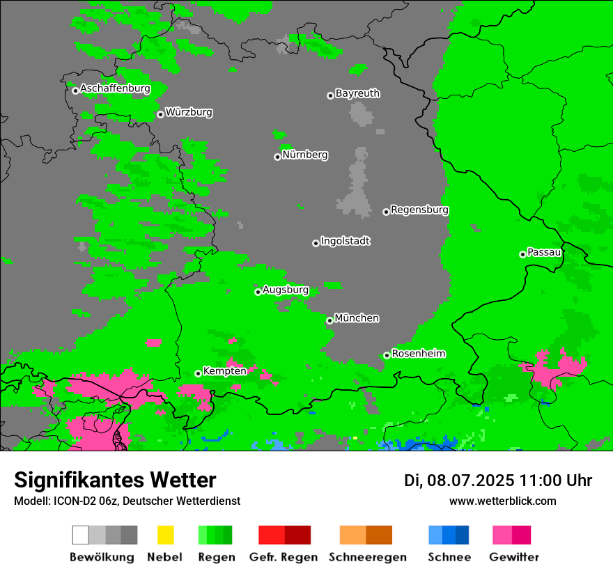 Modellkarten Signifikantes Wetter