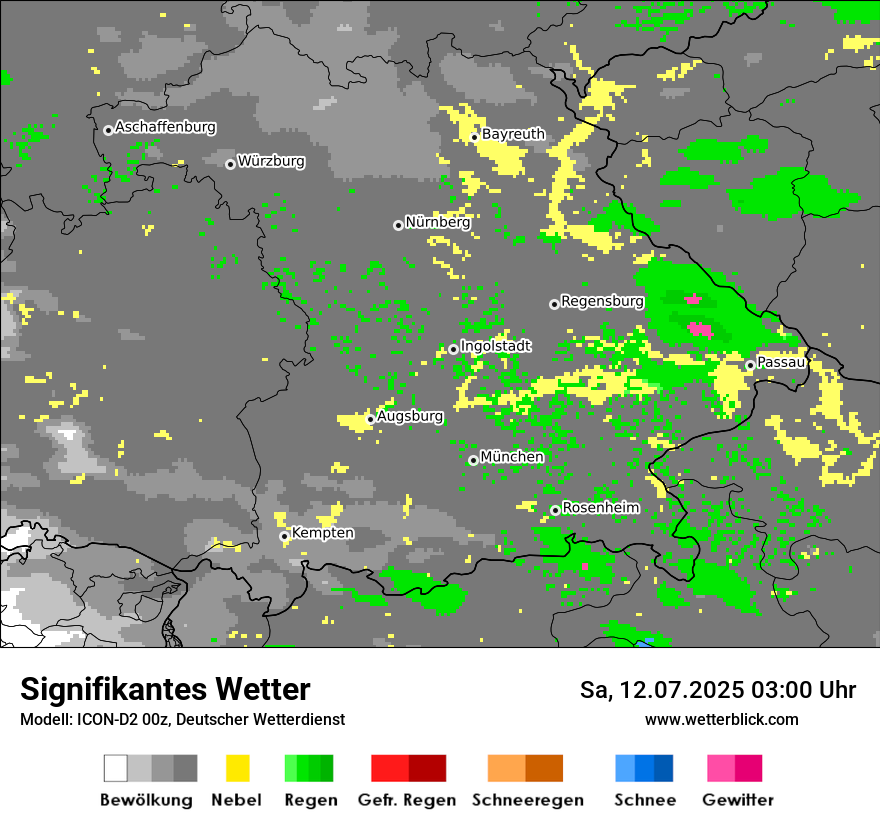 Modellkarten Signifikantes Wetter