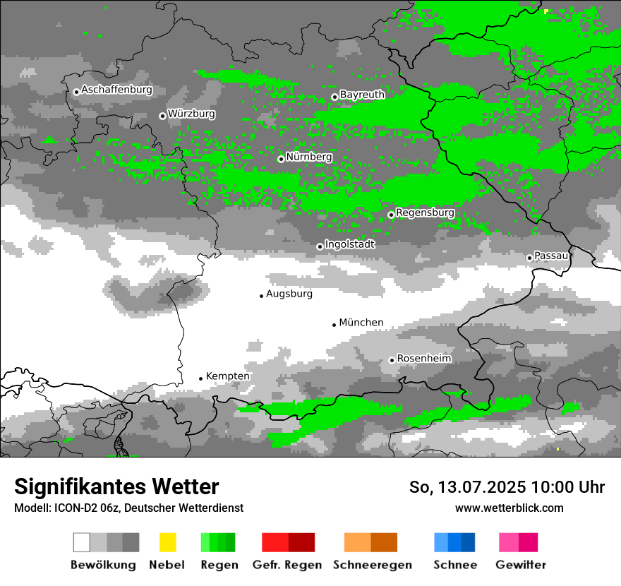 Modellkarten Signifikantes Wetter