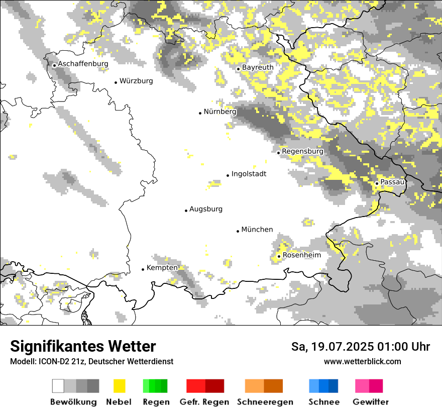 Modellkarten Signifikantes Wetter