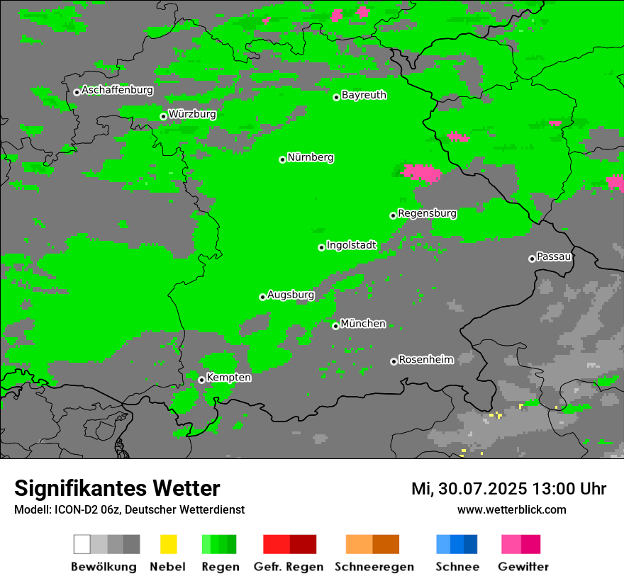 Modellkarten Signifikantes Wetter