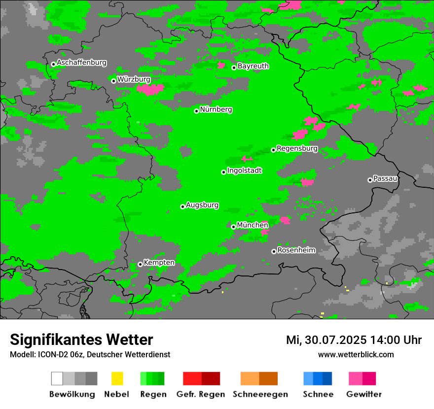 Modellkarten Signifikantes Wetter