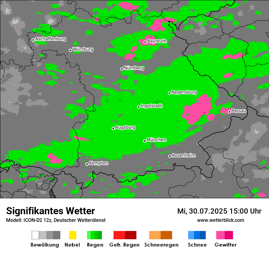 Modellkarten Signifikantes Wetter