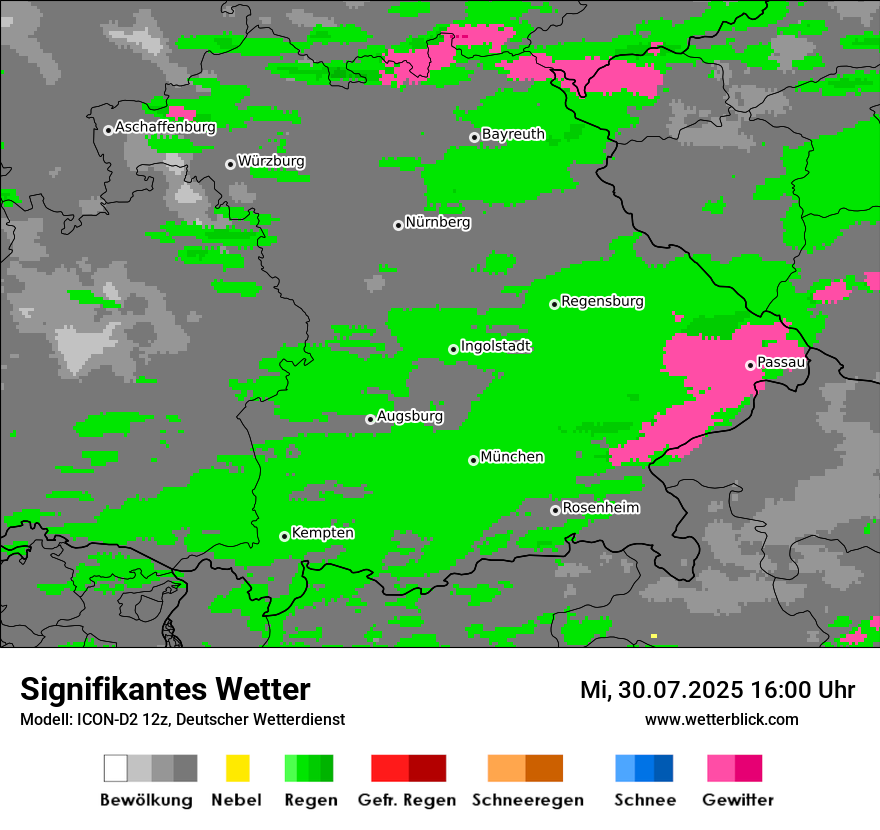 Modellkarten Signifikantes Wetter