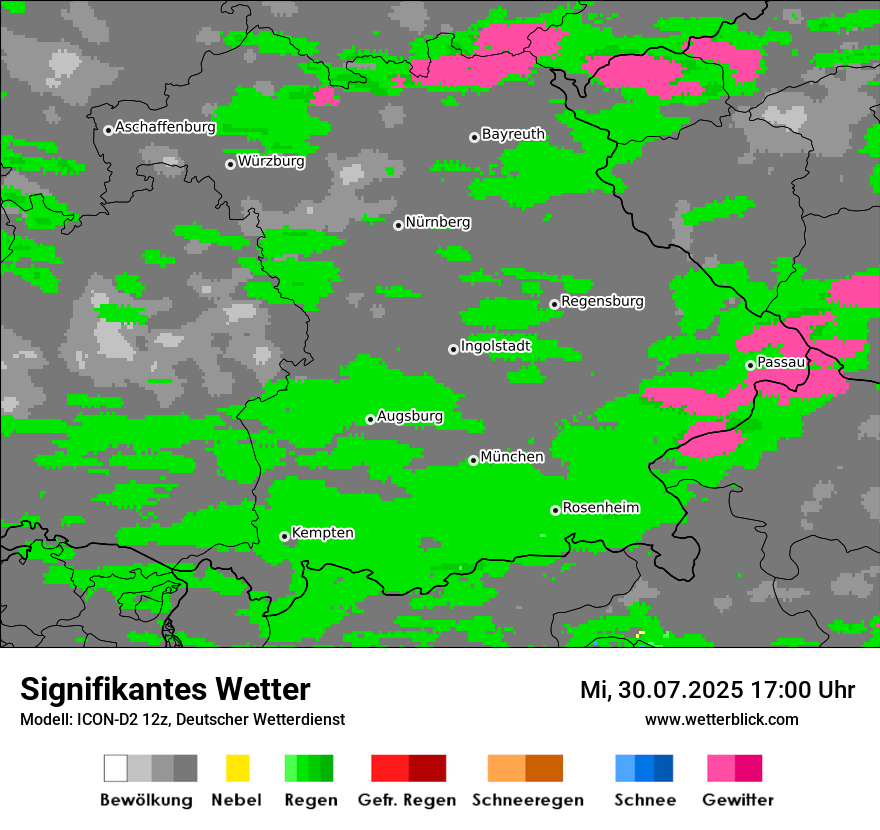 Modellkarten Signifikantes Wetter
